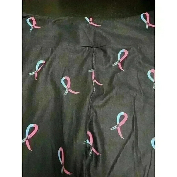 Pink & Blue Ribbons One Size Child Loss Awareness Leggings Size 4-14 NWT - Picture 3 of 5